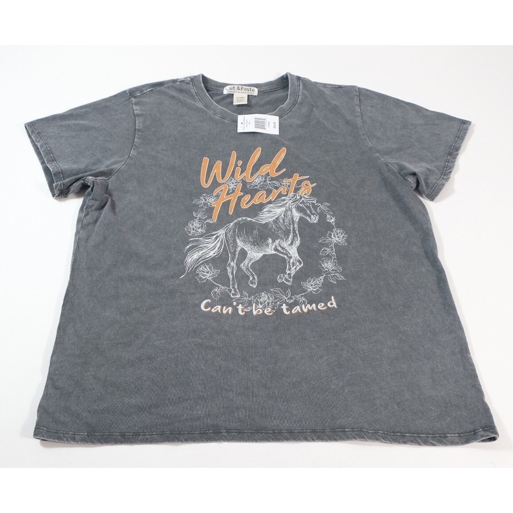 Cut & Paste Womens Wild Hearts Can't Be Tamed  Graphic T-Shirt Size XL